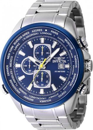 Invicta Aviator Chronograph Quartz Blue Dial Mens Watch 47818