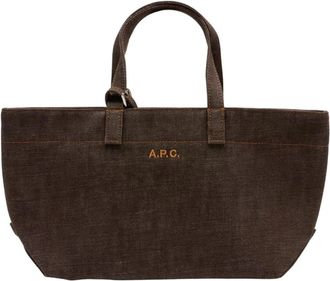 A.P.C. Tote Bags, unisex, Brown, Size: ONE SIZE Le Drummer Small Shopper Bag