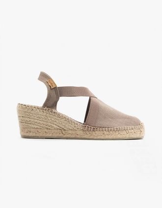 Toni Pons Womens Toni Pons TER Womens Wedge Espadrille Sandals Taupe - Cream - Size: 6