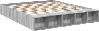 vidaXL Estructura De Cama Madera De Ingenier&iacute;a Gris Sonoma 200x200 Cm Vidaxl
