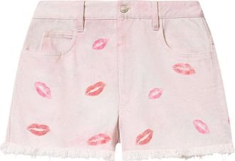 Isabel Marant Korte Broeken, Dames, Roze, S, Nylon, Talapiz High-Rise Silk Shorts