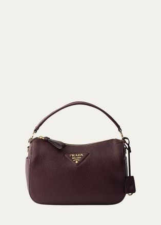 Prada Grain Leather Top-Handle Bag