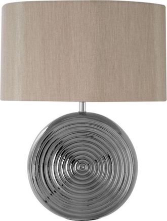 Premier Housewares Contemporary Look Silver Ceramic Table Lamp/ Adjustable Reading Table Lamp Ideal For Living Rooms And Bedrooms/ w38 x d20 x