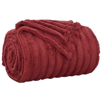 vidaXL Manta Rojo Burdeos 150 X 130 Cm 0,51 Kg Lana Vidaxl
