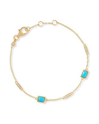 Astley Clarke Gold Aurora Ridge Turquoise Station Bracelet at Nordstrom