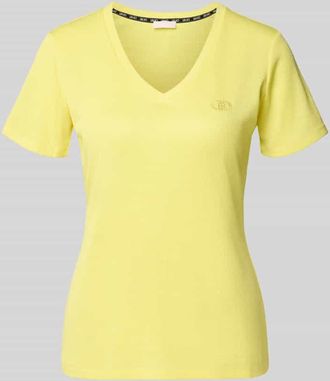 Liu Jo Regular Fit T-Shirt aus Viskose-Mix in Hellgelb, Gr&ouml;&szlig;e XXL