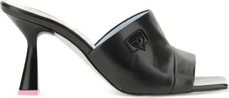 Chiara Ferragni 85mm sandalen met vierkante neus en hak - Zwart