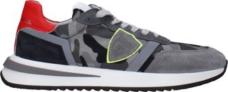 Philippe Model Sneakers Tropez 2.1 Uomo Tessuto Grigio/Rosso