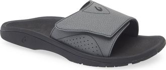 Olukai Nalu Slide Sandal in Rock /Black at Nordstrom, Size 11
