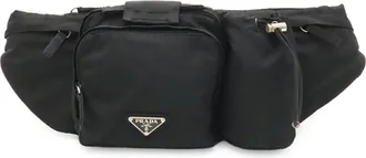 Prada Black Nero Nylon Fanny Pack Sling Bag (Pre-Owned)
