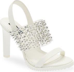 DKNY Balto Embellished Slingback Sandal in White at Nordstrom Rack, Size 7.5