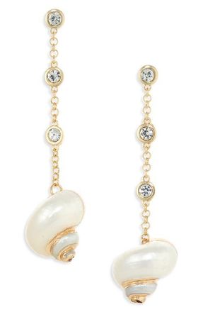 BaubleBar Marina Shell Drop Earrings in Pearl at Nordstrom
