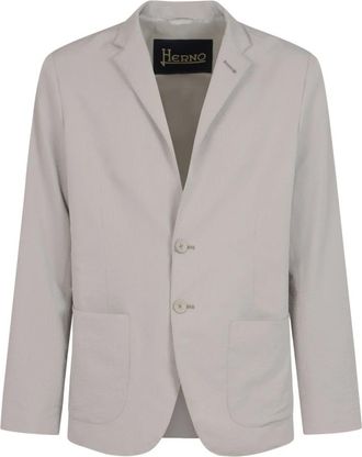 Herno Seer-crease Blazer - Heren - Blazers - Grijs - 2XL - Polyester - Jassen