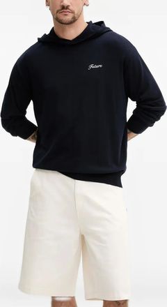 From Future Hoodie met geborduurd logo - Blauw