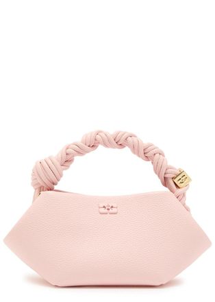 Ganni Bou Mini Grained Leather top Handle bag - Pink - One Size