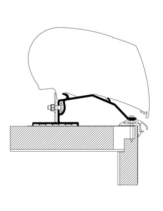 Thule Adaptateur Montage Toit Universel Caravane 4 M - Thule