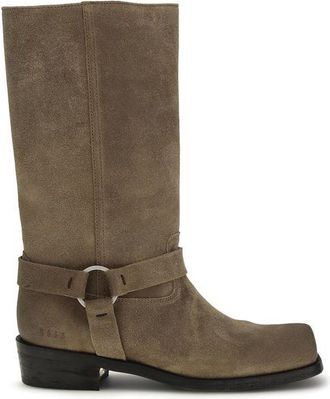 Golden Goose Beige Calf Leather Bos Taurus Lace-Up Womens Boots