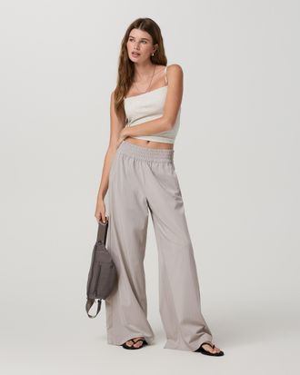 Vuori Clothing Villa Pinstripe Wideleg | Suede Pinstripe | XS, Size Extra Small
