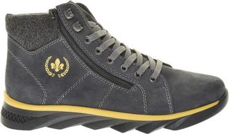 Rieker Enkellaarsjes met veters - Heren - Veterlaarzen - Blauw - 42 EU - Leer - Schoenen