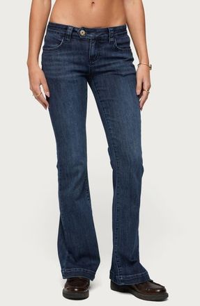 Edikted Roccio Bootcut Jeans in Blue at Nordstrom, Size X-Small
