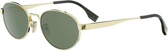 Fendi Sky Zonnebril - Heren - Zonnebrillen - Geel - 55 MM - Accessoires