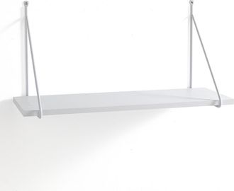 Oresteluchetta Estante De Pared Suspendido En Madera Y Acero Dise&ntilde;o Level - Blanco