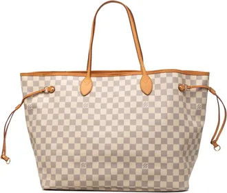 Louis Vuitton White Pvc Leather Shoulder Bag Tote Bag (Pre-Owned)