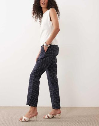 WeWoreWhat Pantaloni blu navy con bottoni sul davanti