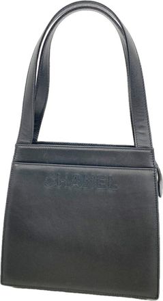 Chanel Black Leather Tote Bag (Pre-Owned)
