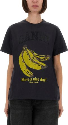 Ganni Relaxed Fit T-Shirt-Donna