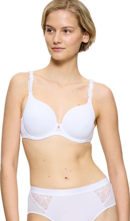 Triumph B&uuml;gel-BH TRIUMPH Wild Azalea Florale WP, Damen, Gr. 85, Cup D, wei&szlig;, Microtouch, Obermaterial: 56% Polyester, 28% Polyamid, 16% Elasthan, BHs B&uuml;gel-BH