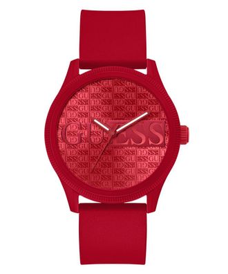 Guess Reputation Mens Red Watch GW0780G2 Silicone - One Size