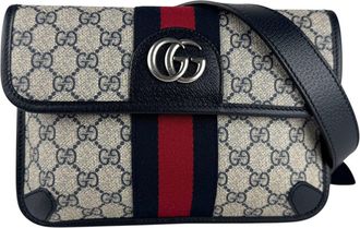Gucci Navy Gg Supreme Fanny Pack (Pre-Owned)