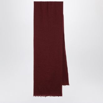 Destin Bordeaux silk and cashmere-blend scarf