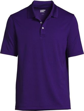 Lands End Short Sleeve Solid Active Polo Shirt in Deep Purple at Nordstrom, Size 32