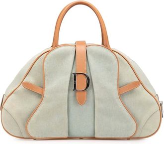 Dior 2001 Denim Double Saddle Bowler Bag handbag - Blue
