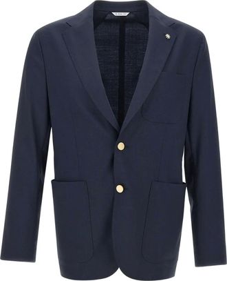 Manuel Ritz Blazer in lana - Blu