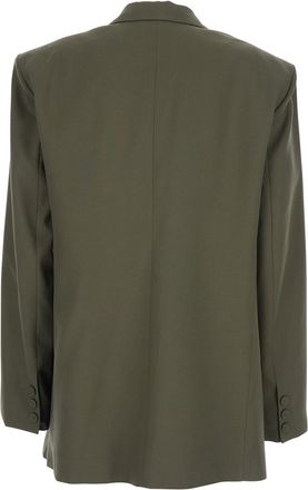 Federica Tosi Womens Single-Breasted Jacket Green Blazers