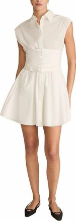 Rebecca Taylor Corseted Mini Dress in Milk at Nordstrom, Size 12