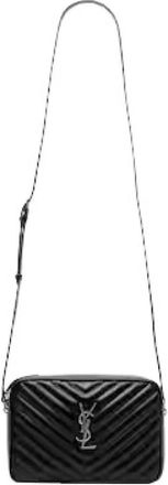 Saint Laurent Cross Body Bags, female, Black, Size: ONE SIZE Camera Bag Lou