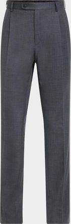 Brioni Mens Textured Wool Dress Pants