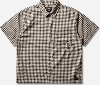Vans Men s Larkspur Mini Plaid Shirt Oatmeal / Demitasse