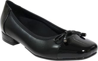 David Tate Alpha Square Toe Flat in Black Nappa Patent at Nordstrom, Size 10.5