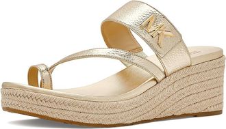 Michael Kors Jilly Mid Wedge Womens Shoes Pale Gold 1 : 8.5 M, Synthetic