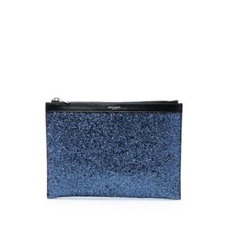 Saint Laurent Pre-owned Clutches, female, Blue, Size: ONE SIZE Pre-owned Vintage Clutch
