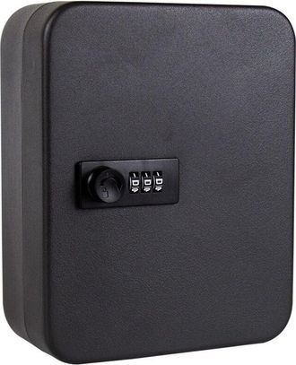 OEM Caja De Llaves Con Cerradura Y C&oacute;digo Num&eacute;rico, 36 Ganchos Numerados, Armario Para Llaves Kc 36 C, Chapa De Acero, Negro Mate