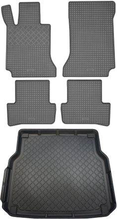 OEM Mercedes Clase C W204 T Familiar (5 Puertas) De Diciembre De 2007 A Septiembre De 2014. Juego: Alfombrillas De Goma Para Coche + Alfombrilla Para Male