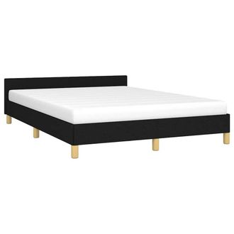 Berkfield Home Durable Bed Frame with Headboard Black 180x200cm Super King Fabric