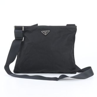 Prada Black Messenger Bag Shoulder Bag (Pre-Owned)