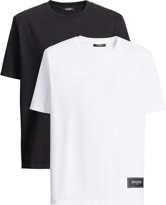 Balmain Logo-patch T-shirts (set Of Two)